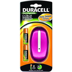 Mini nabíječka Duracell (Růžová) +2 AA Baterie