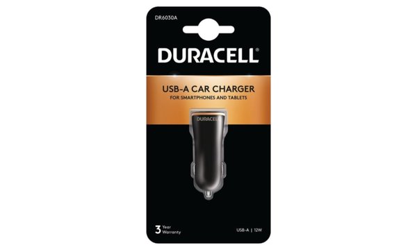 Autonabíječka Duracell 12W s jedním USB-A v autě