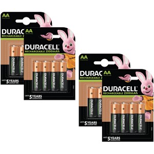 Duracell AA 2500mAh PreCharged x 16