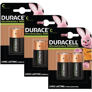 Duracell C size Rechargeable 6 Pack