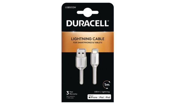 Duracell 1m kabel USB-A na Lightning